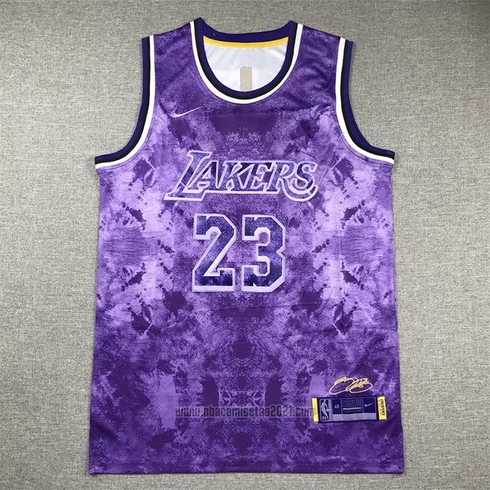 Camiseta Los Angeles Lakers LeBron James #23 Select Series 2023 Violeta